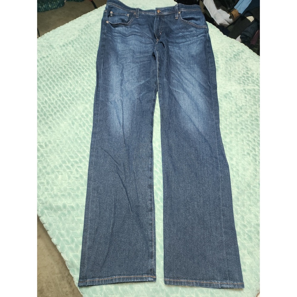 AG Adriano Goldschmied Everett Slim Straight Jeans Dark Wash Mens 35x33